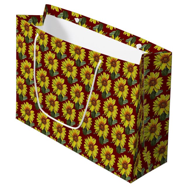 Sunflower Large Gift Bags (Front Angled)