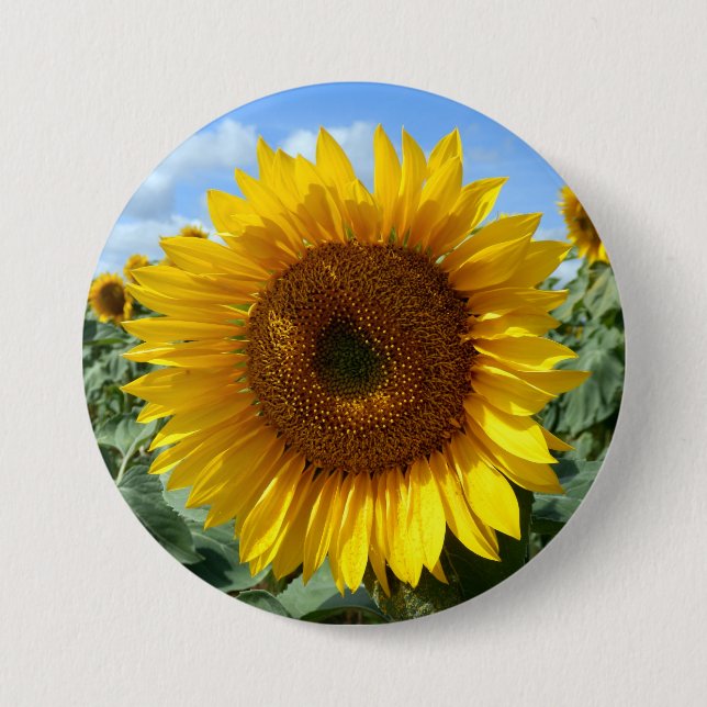 Sunflower Large Round Badge (Front)