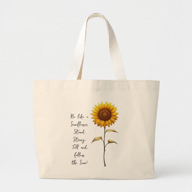 Sunflower  large tote bag (Front)