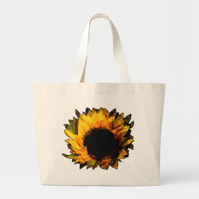 sunflower large tote bag (Front)
