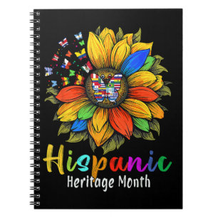 Sunflower Latin Countries Hispanic Heritage Month Notebook