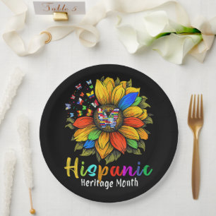 Sunflower Latin Countries Hispanic Heritage Month Paper Plate