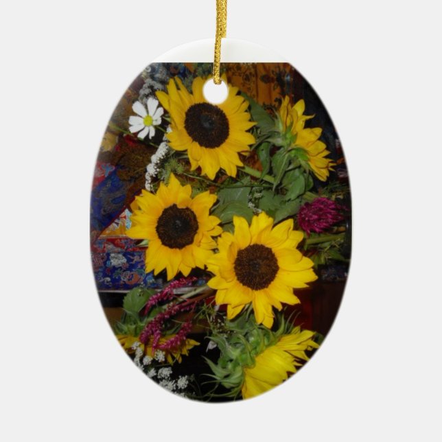 Sunflower Laughter Ornament (Front)