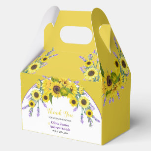 Sunflower & Lavender Vintage Floral Wedding   Favour Box