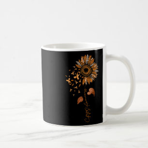 Sunflower Leopard Crps Awareness Orange Ribbon Coffee Mug