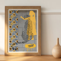 Sunflower Leopard Graffiti Street Art Pop Culture
