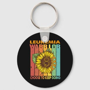 Sunflower Leukaemia Warrior Choose To Keep Going Key Ring