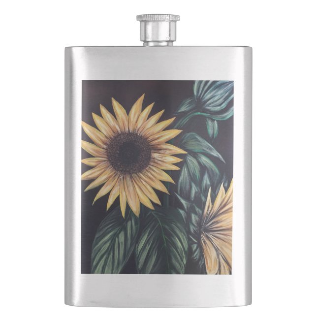 Sunflower Life Hip Flask (Front)