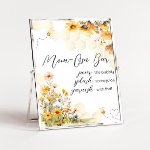 Sunflower Little Honey Baby Shower Mum Osa Bar Poster