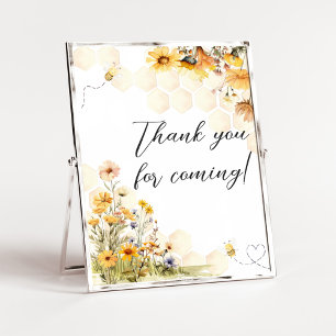 Sunflower Little Honey Thank you for Coming Poster