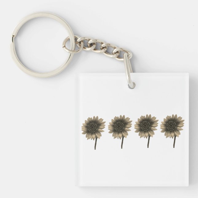 Sunflower Live, Laugh, Love Key Ring (Front)