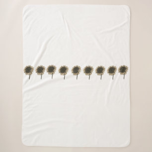 Sunflower Live, Laugh, Love Sherpa Blanket