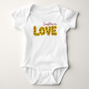 Sunflower Love Baby Bodysuit