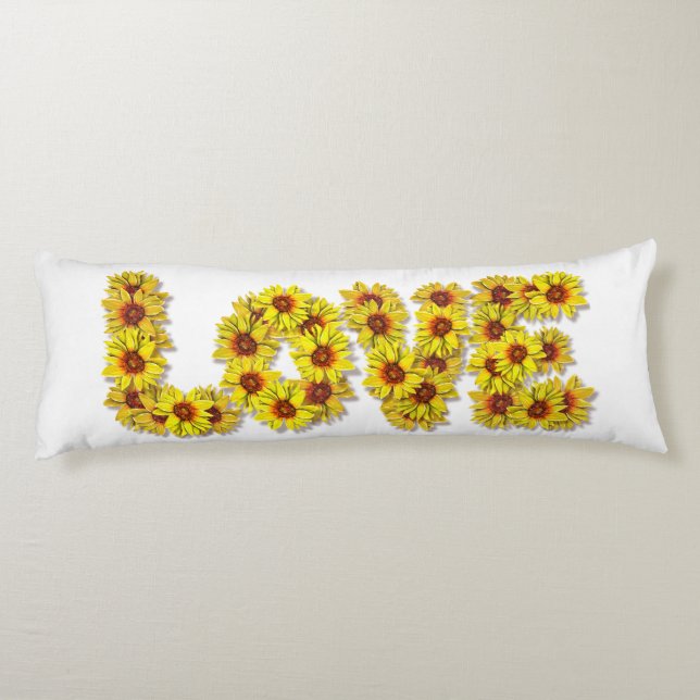 Sunflower Love Body Pillow (Back)