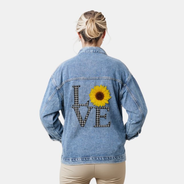Sunflower Love Denim Jacket (Model)