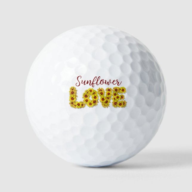 Sunflower Love Golf Ball (Front)