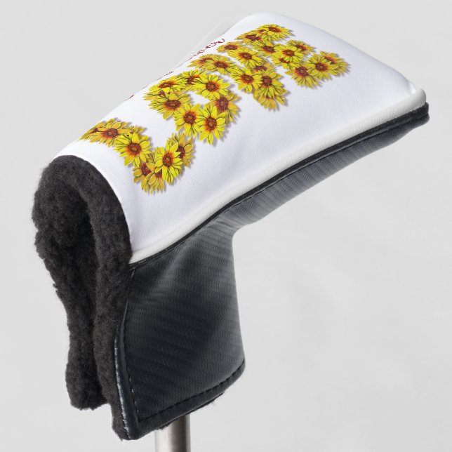 Sunflower Love Golf Putter Cover (3/4 Front)