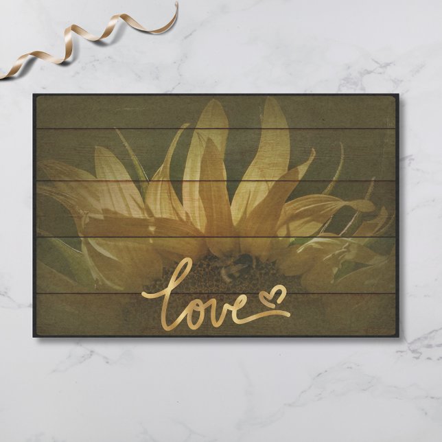 Sunflower Love Heart Tissue Paper (Creator Uploaded)