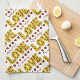 Sunflower Love Kitchen Towel