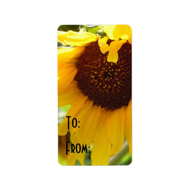 Sunflower Love Label (Front)