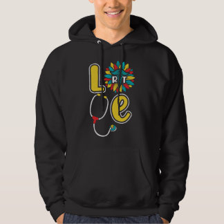 Sunflower Love Nurse Respiratory Therapist Gifts F Hoodie
