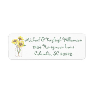 Sunflower Love Return Address