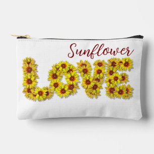 Sunflower Love Small Toiletry Cosmetic Bag