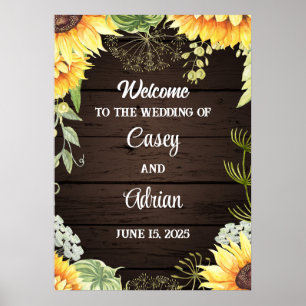 Sunflower Love: Welcome to Our Wedding  Poster