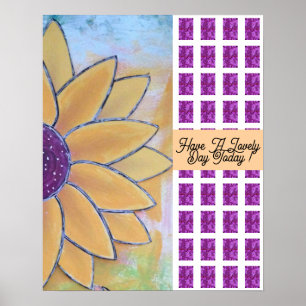 Sunflower Lovely Day Poster