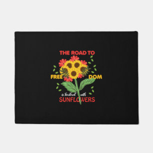 Sunflower Lover The Road To Freedom With Sunflower Doormat