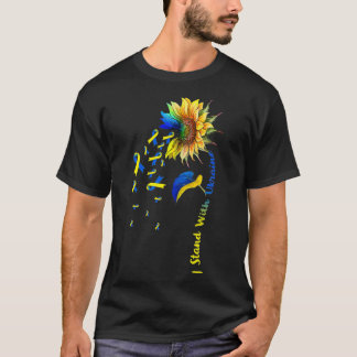 Sunflower Lovers Ukraine Flag Power Support Ukrain T-Shirt