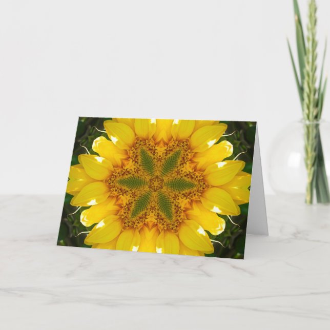Sunflower Mandala Card (Front)