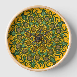 Sunflower Mandala Nature Lover Sunflowers Floral Clock