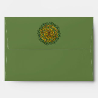 Sunflower Mandala Nature Lover Sunflowers Floral Envelope
