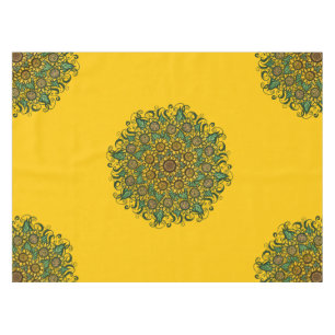 Sunflower Mandala Nature Lover Sunflowers Floral   Tablecloth