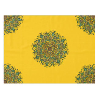 Sunflower Mandala Nature Lover Sunflowers Floral Tablecloth