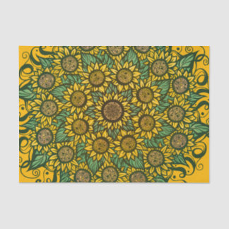 Sunflower Mandala Nature Lover Sunflowers Floral Tissue Paper