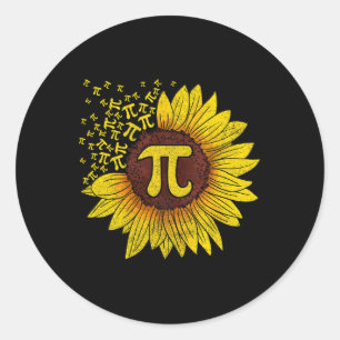 Sunflower Math Nerd Teacher Shirt Classic Round Sticker