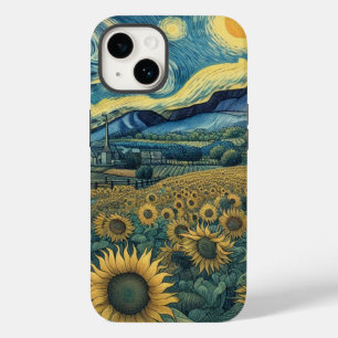 Sunflower Meadow in the Starry Night Case-Mate iPhone 14 Case