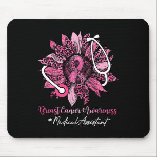 Sunflower Medical Assistant Ribbon Breast Cancer A Mouse Mat