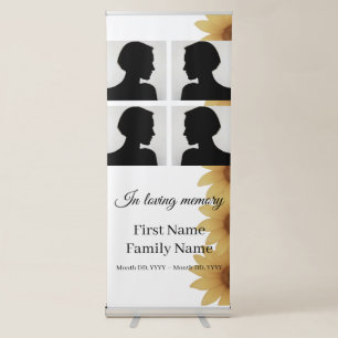 Sunflower memorial collage retractable banner