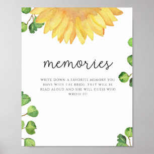 Sunflower memories with the bride poster