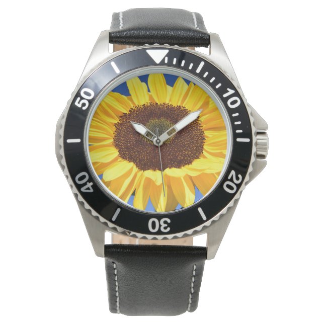 SUNFLOWER mens style unisex wrist watch (Front)