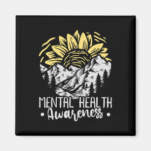 Sunflower Mental Health Awareness Month 2021 Magnet
