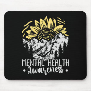 Sunflower Mental Health Awareness Month 2021 Mouse Mat
