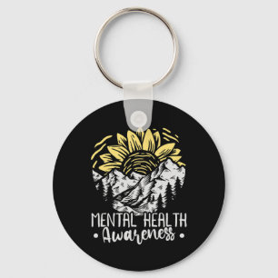 Sunflower Mental Health Awareness Month  Key Ring