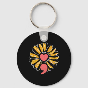 Sunflower Mental Health Strength Hope Solidarity Key Ring