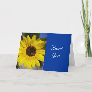 sunflower message thank you card