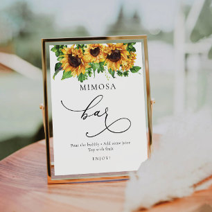Sunflower Mimosa Bar Sign