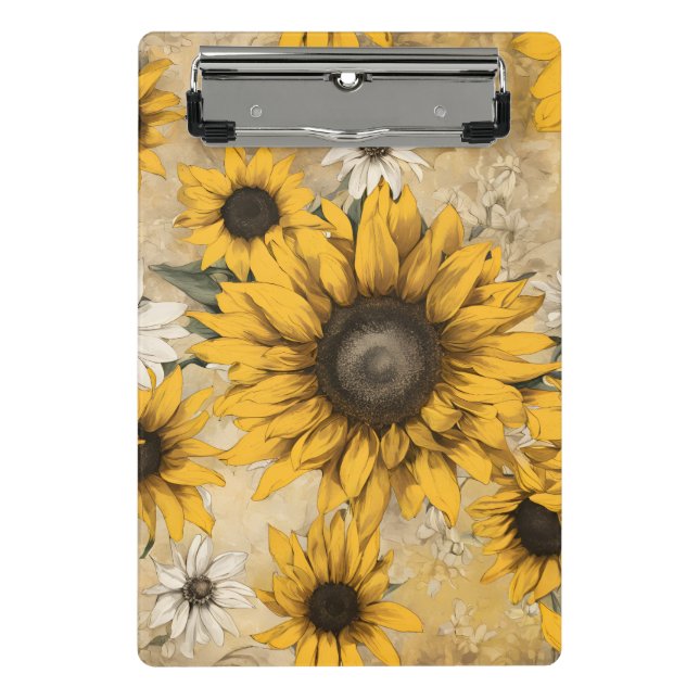 Sunflower Mini Clipboard (Front)